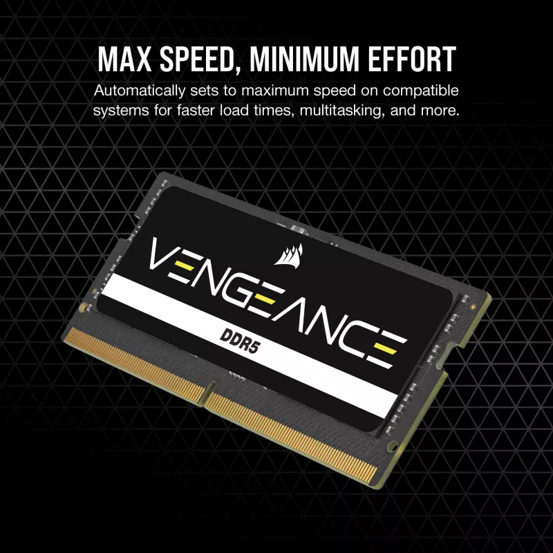 SO-DIMM 64 GB DDR5-5600 (2x 32 GB) dual-kit, muisti musta, CMSX64GX5M2A5600C48, Vengeance
