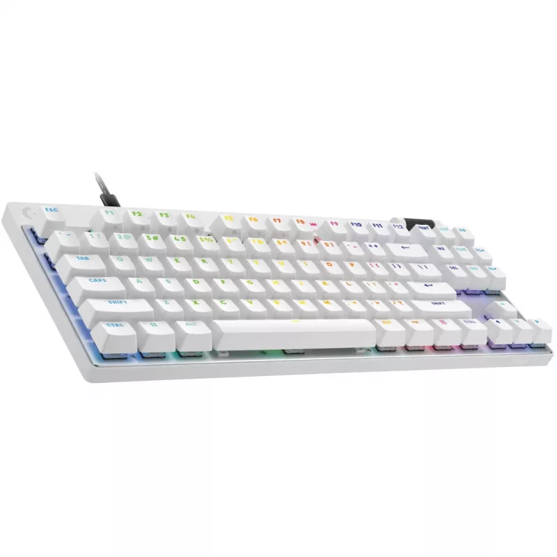 Logitech G PRO X TKL RAPID pelinäppäimistö, QWERTZ-asettelu, valkoinen (920-013240)