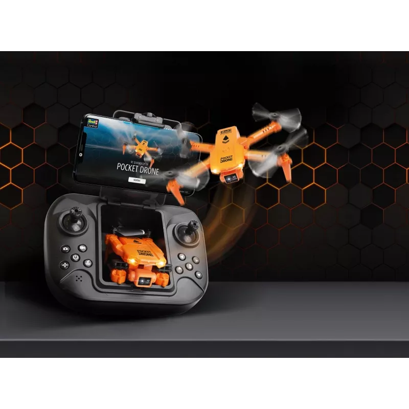 RC-nelikopteri REVELL Pocket Drone 23810 — 2,4 GHz, 4-kanavainen kauko-ohjaus