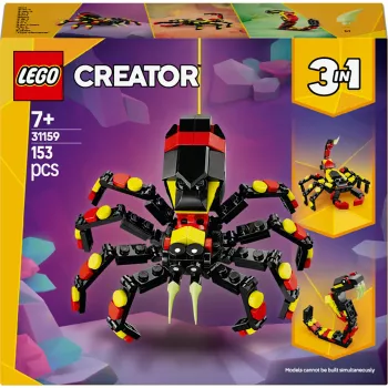 LEGO Creator 3-in-1 rakennettava hämähäkkimalli 31159 — 153 osaa, ikä 7+, 110×150×50 mm