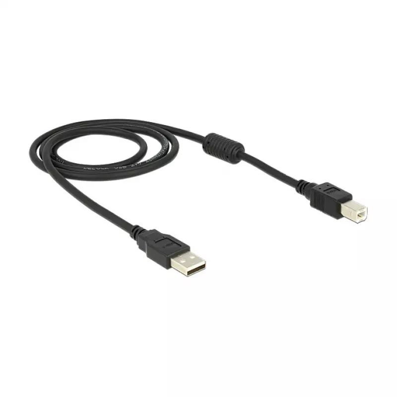 USB-kaapeli DeLOCK 83566 USB 2.0 1 m USB A USB B musta