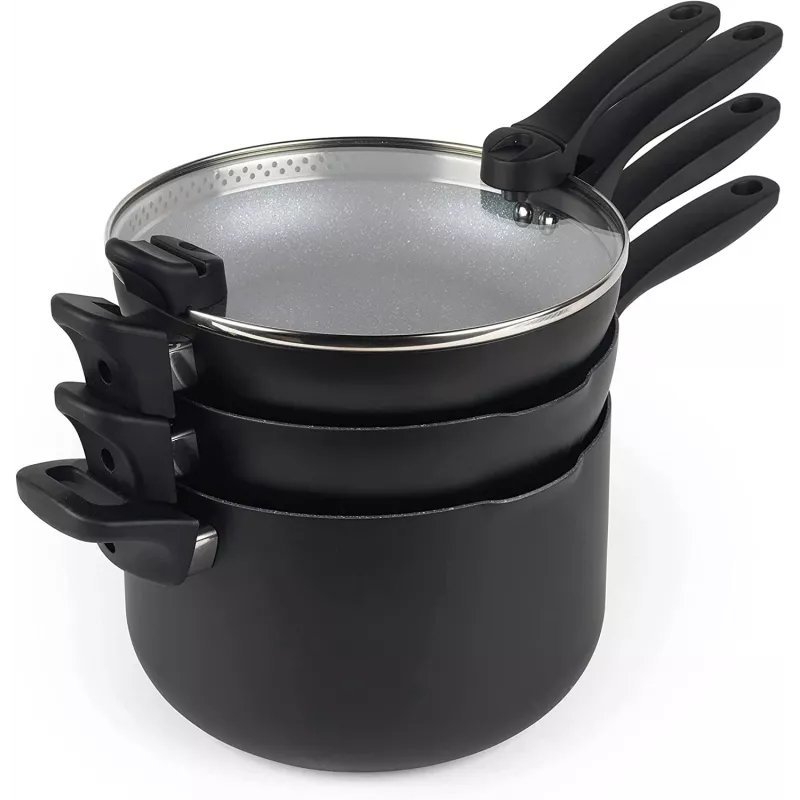 Kattilasarja Russell Hobbs RH01840EU7 – 4-osainen pinottava, metallinen marmoroitu