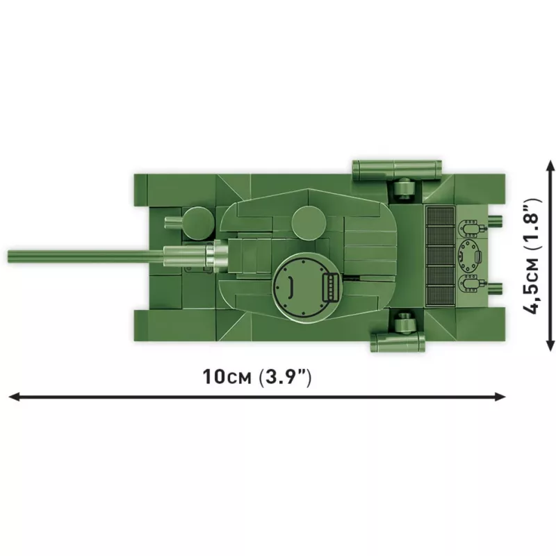 Rakennussarja Cobi T-34-85 panssarivaunumalli — 110 osaa, ikä 6+, vihreä
