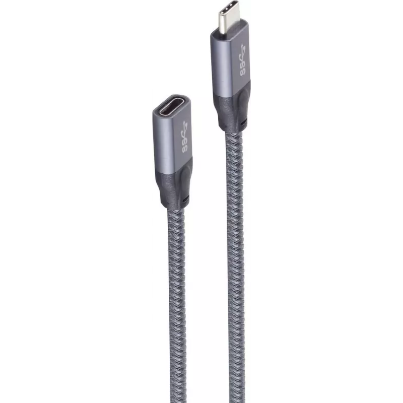 shiverpeaks Basic-S USB-kaapeli 1,5 m USB 3.2 Gen 2 (3.1 Gen 2) USB C harmaa (BS13-46150)