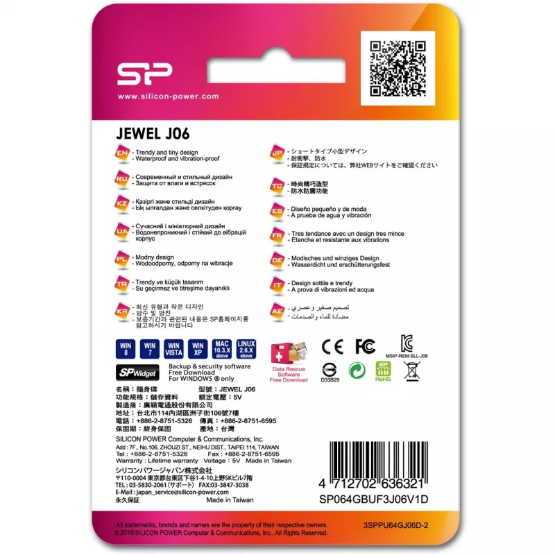 Silicon Power Jewel J06 SP064GBUF3J06V1D 64 GB USB-muistitikku, USB 3.2 Gen 1 (USB 3.0), tummansininen