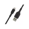 Kaapeli punottu USB-Lightning 1 m musta