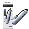 USB-keskitin QOLTEC 53793 — USB 3.0 tulo, 3× USB 2.0 liitäntää