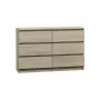 Lipasto Top e Shop M6 120 SON 2x3, tammi, 6 laatikkoa, 1200×300×770 mm