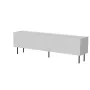 TV-taso cama meble LUCCA 4D, 2000×400×590 mm, valkoinen, lastulevylevy