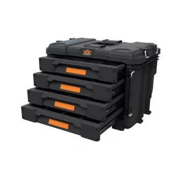 Työkalulaatikko KETER DIY ROC Pro Gear 4 Drawers Unit XL, 4 vetolaatikkoa, teknopolymeeri, 25 L