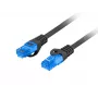 LANBERG Cat6a S/FTP RJ-45 -verkkokaapeli PCF6A-10CC-0500-BK, 5 m, LSZH, 26 AWG, CCA, musta