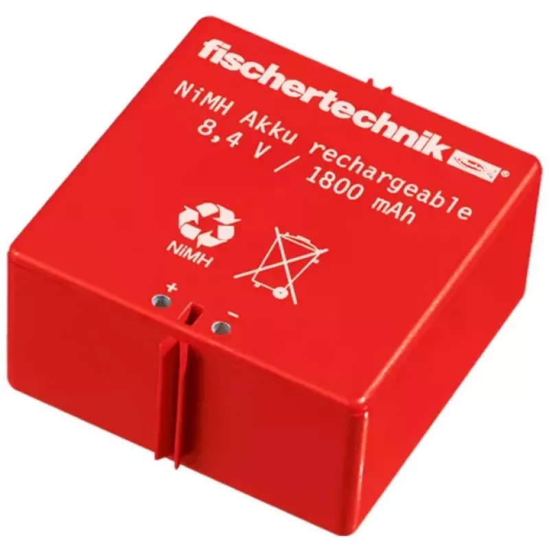 Fischertechnik 34969 akkusarja laturilla, NiMH 1,8 Ah, punainen