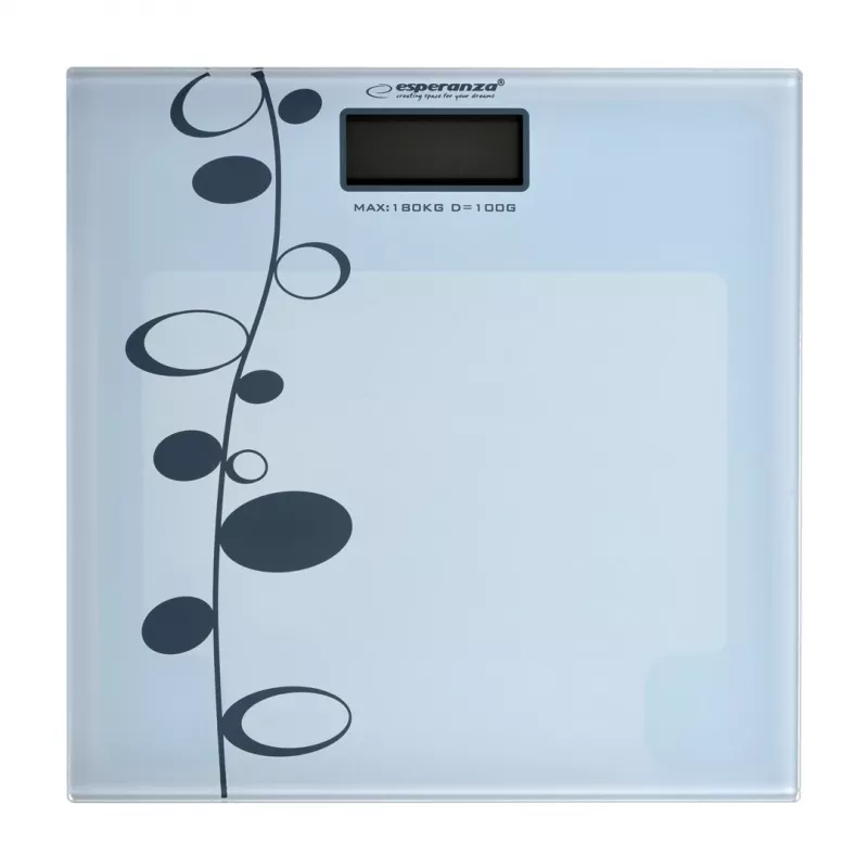 Henkilövaaka Esperanza Zumba EBS005 - elektroninen, 180 kg, valkoinen lasi