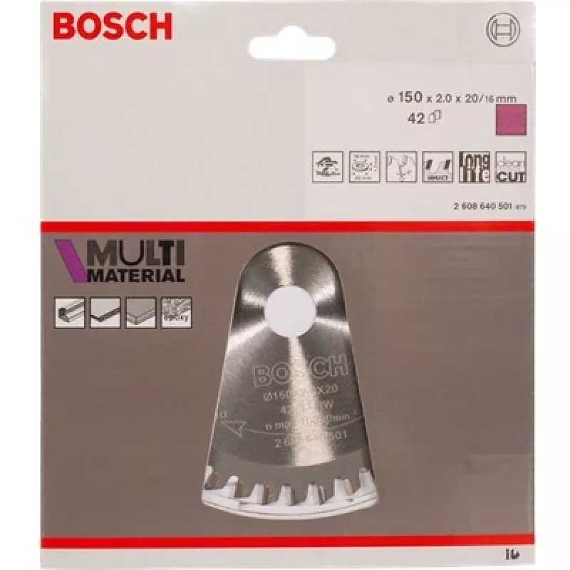 Bosch Multi Material 2608640509 pyörösahanterä, 190 mm, 54 hammasta, 30 mm reikä