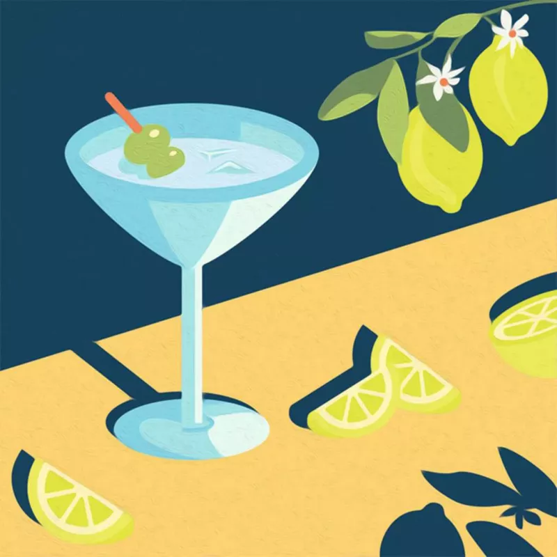 Maalaussarja Ravensburger CreArt Mocktail Lemon – maalaa numeroilla -sarja