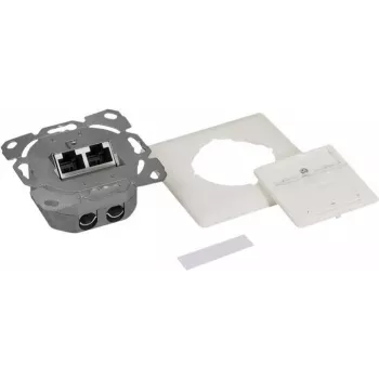 LogiLink NP0128 - Cat.6A verkkopistorasia uppo 2x RJ45 suojattu puhtaanvalkoinen