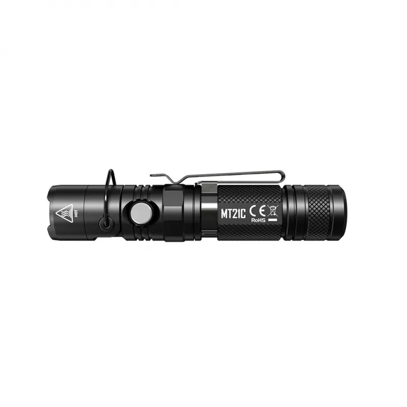 Käsivalaisin Nitecore MT21C, 1000 lm, 131 mm, 103,5 g, hyväksyy 18650 tai CR123, musta