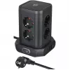 Pistorasiatorni Brennenstuhl 1153560010 — 8 pistorasiaa, 2×USB-A, 1×USB-C, musta