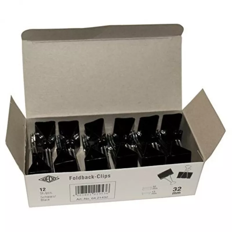 WEDO foldback-klipsi B puristusleveys musta 62421383 (6421432)