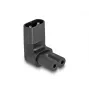 DeLOCK verkkosovitin IEC 60320 C8 C7 pistorasia 2,5 A 90° musta