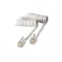 S/CONN 4m RJ10 läpinäkyvä valkoinen S/CONN 4m RJ10