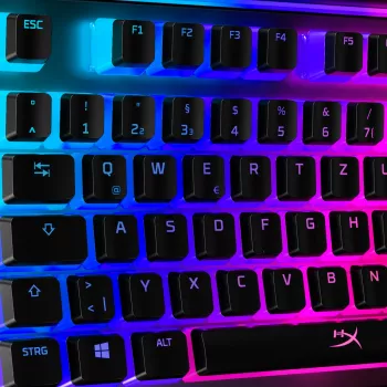 HyperX Pudding Keycaps – täydellinen näppäinsarja – ABS – musta (DE-asettelu) – näppäimistön näppäinhatut – ABS – musta