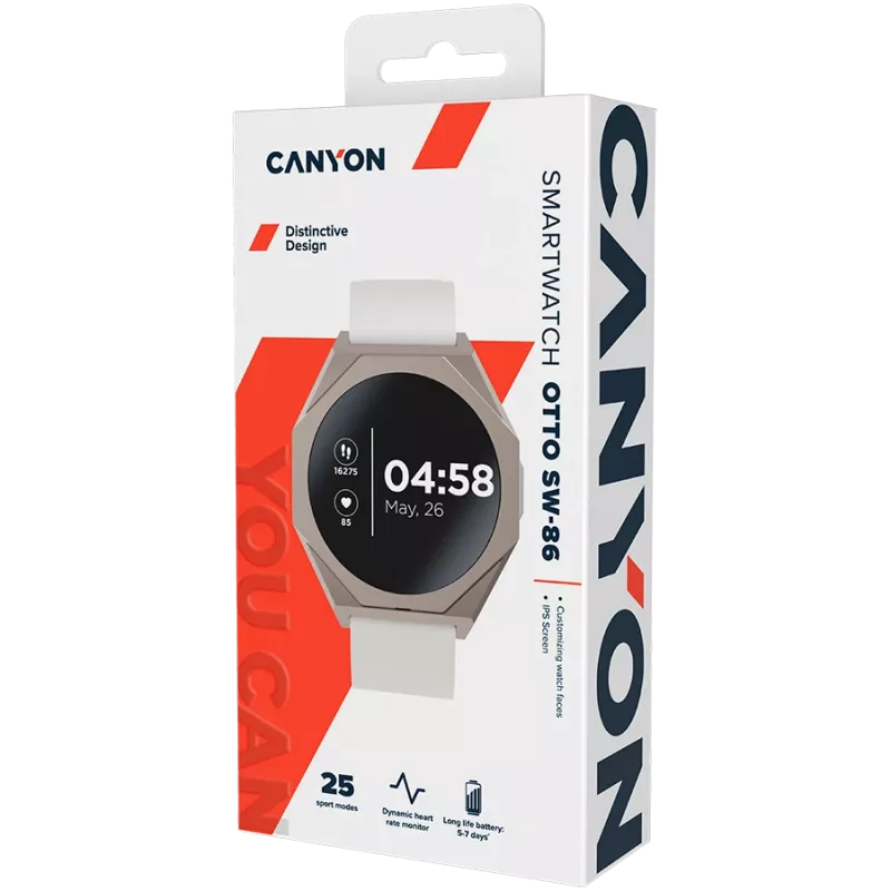 Canyon Otto SW-86 älykello, valkoinen (CNS-SW86SS)