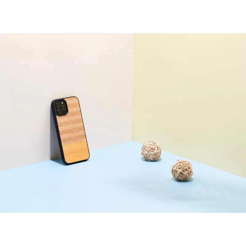 man and wood -suojakotelo iPhone 12 Pro Max — kalanruoto oranssi musta