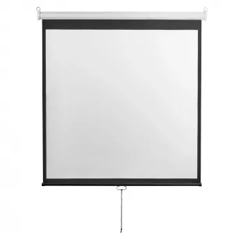 Projektiokangas SBOX PSM-100-2 180×180 cm manuaalinen seinä-/kattokiinnitykseen