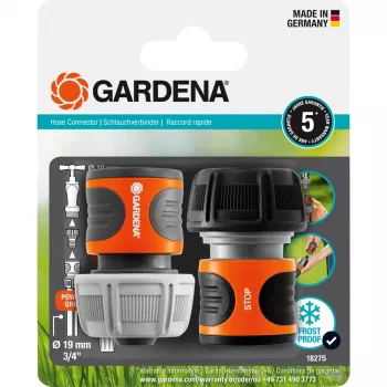 Letkuliitin Gardena 18275-20 musta oranssi 2 kpl
