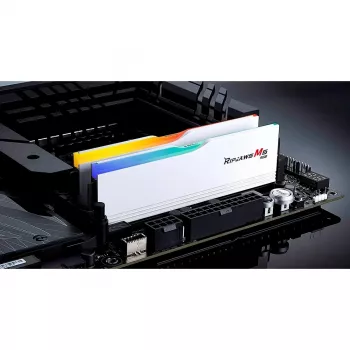 DIMM 32 GB DDR5-6000 (2x 16 GB) Dual-kit, keskusmuisti valkoinen, F5-6000J3040F16GX2-RM5RW, Ripjaws M5 RGB, INTEL XMP
