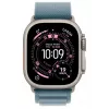 Älykello Apple Watch Ultra 3 GPS + Cellular 49 mm Natural Titanium -kotelo Light Blue Alpine Loop -rannekkeella (pieni)