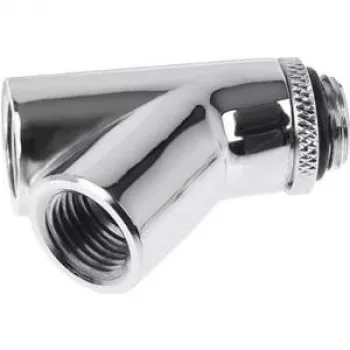Alphacool Eiszapfen Y-jakaja 45° - G1/4 kääntyvä - 2x sisäkierre 1x ulkokierre - kromi (17400)