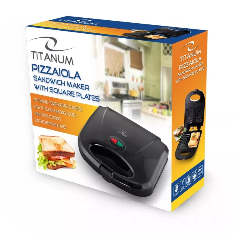 Esperanza Titanum Pizzaiola TKT005K voileipägrilli, 700 W, musta