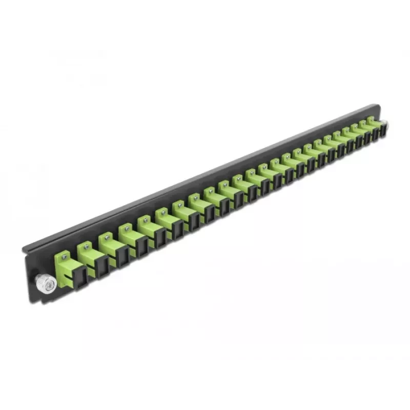 Splice Box -etulevy DeLOCK 19 tuuman 24 porttia SC Simplex limetinvihreä