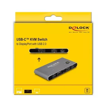 KVM-kytkin DeLOCK 11487 USB 8K Ultra HD 144 Hz