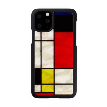 iKins älypuhelinkotelo iPhone 11 Pro Mondrian musta — suojakotelo, kova kuori, tarkat aukot