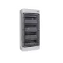 Pinta-asennettava asennusrasia, muovi, IP65, 4. rivi, 12 moduulia, 1500V DC