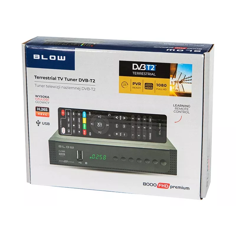 77-039# dekooderi viritin Dvb-t2 Blow 8000fhd Premium