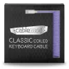 CableMod Classic Coiled CM-CKCA-CW-PW150PW-R spiraalimallinen näppäimistökaapeli, USB-C – USB-A, 150 cm, Rum Raisin