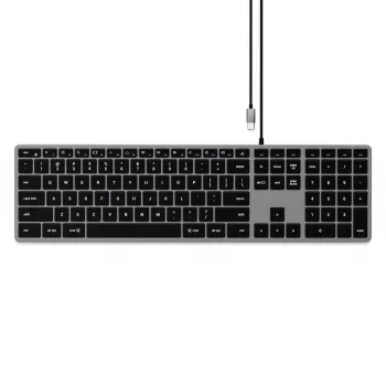 Satechi ohut W3 näppäimistö USB-C numeronäppäimistöllä (Space Gray)