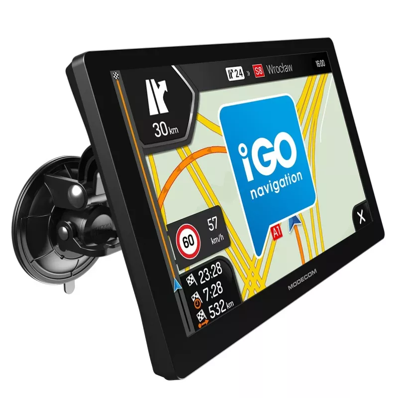 Autonavigaattori MODECOM FreeWAY CX 9.0 iGO Navigation Truck -navigoinnilla, 9 inch kosketusnäyttö, 800×480, 8 GB, Windows CE 6.0, FM-lähetin