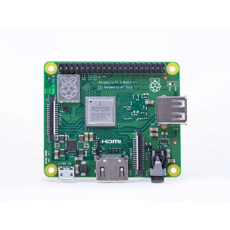 Raspberry Pi 3 Model A+ - yhden piirilevyn tietokone - Broadcom BCM2837B0 / 1,4 GHz - RAM 512MB - 802,11a/b/g/n/ac, Bluetooth 4,2 (Raspberry Pi 3 Model A+)