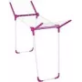 Pyykinkuivausteline Leifheit 81635 pinkki valkoinen leveys 435 mm syvyys 850 mm