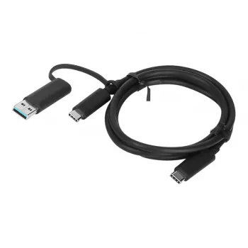 Lenovo 4X90U90618 USB-kaapeli USB 3.2 Gen 1 (3.1 Gen 1) 1 m USB A/USB C USB C musta