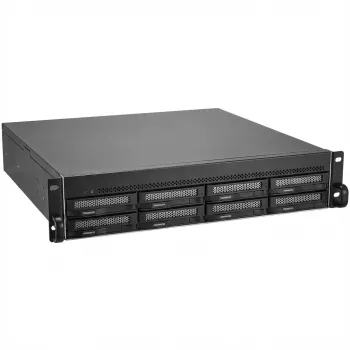 TerraMaster U8-500 PLUS NAS/tallennuspalvelin Rack (2U) Intel® Core™ i7 16 GB DDR5 0 TB musta