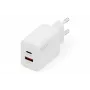 AC sisäkäyttöön USB GaN -laturi DIGITUS DA-10301 — 30W, 1× USB-C, 1× USB-A, 100–240V, valkoinen
