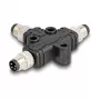 Kaapelinsplitteri DeLOCK M8 T-splitteri A-koodattu 4-pin 1 × liitin 2 × liittimeen