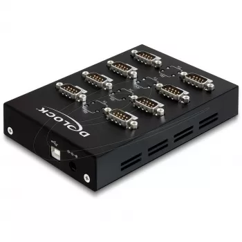 DeLock USB2.0 kahdeksaan sarjaporttiin -sovitin - sarjasovitin - USB2.0 - RS-232 - 8 porttia (61860)