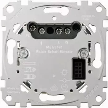 Sähkörele Merten MEG5161-0000, metallinen, 220–230 V AC, 50–60 Hz, 10 A, kaapeli 2×2,5 mm²
